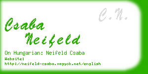 csaba neifeld business card